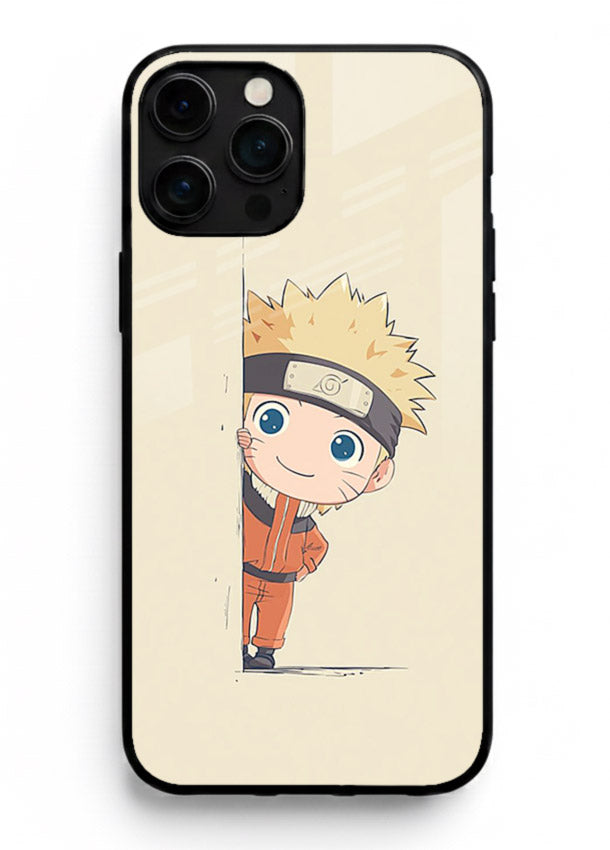 cute baby naruto chibi anime art iphone 12 pro max glass cover adorable character case
