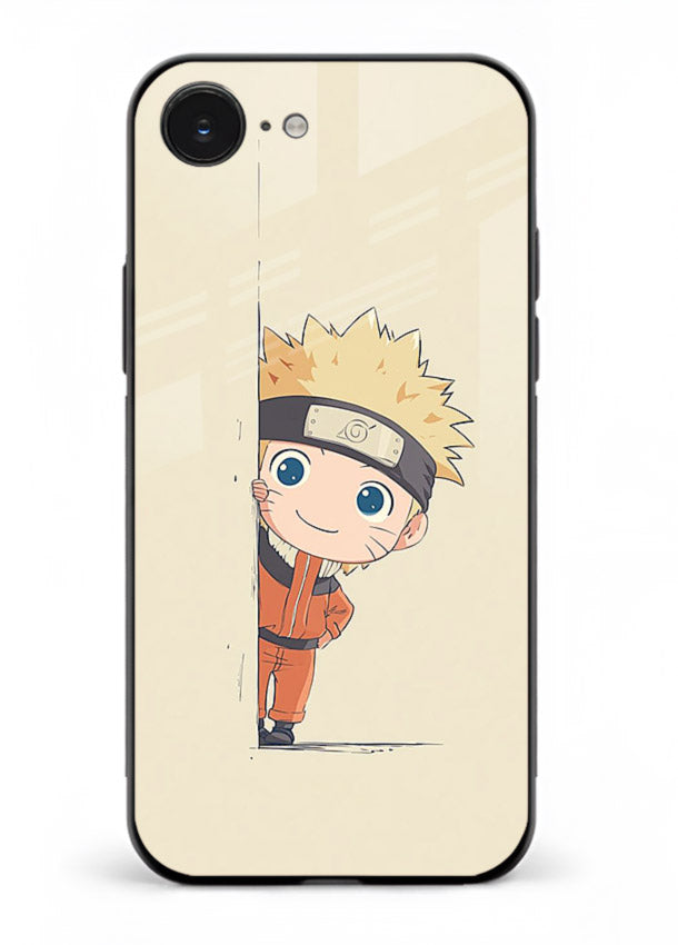 cute baby naruto chibi anime art iphone 16e glass cover adorable character case