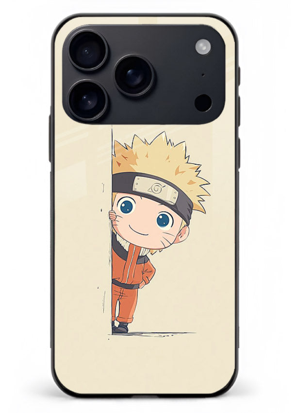 cute baby naruto chibi anime art iphone 18 pro max glass cover adorable character case