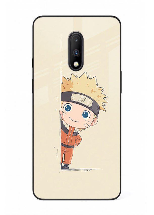 cute baby naruto chibi anime art OnePlus 7 glass cover adorable character case