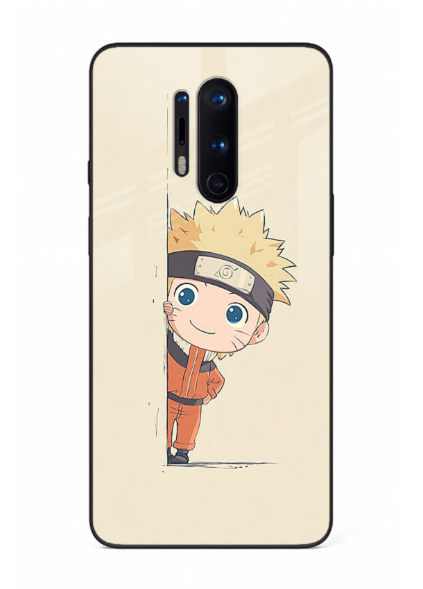 cute baby naruto chibi anime art OnePlus 8 Pro glass cover adorable character case