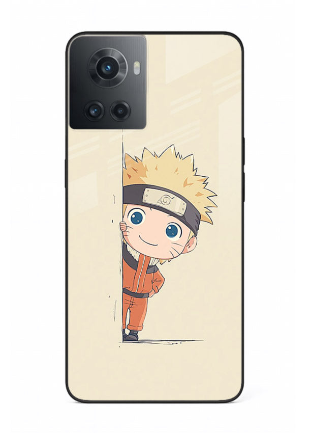 cute baby naruto chibi anime art OnePlus 10R glass cover adorable character case