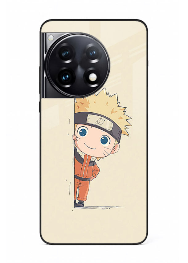 cute baby naruto chibi anime art OnePlus 12R glass cover adorable character case