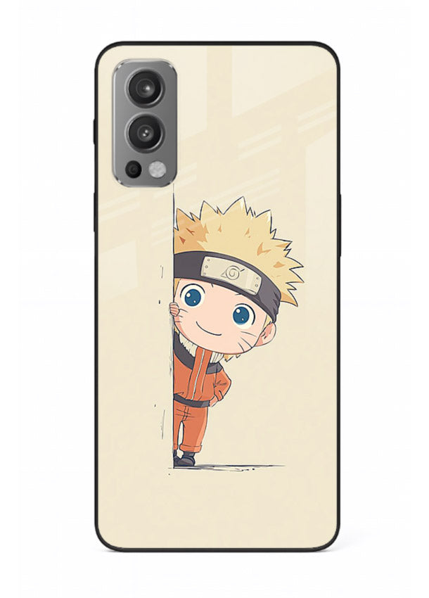 cute baby naruto chibi anime art OnePlus Nord 2 glass cover adorable character case