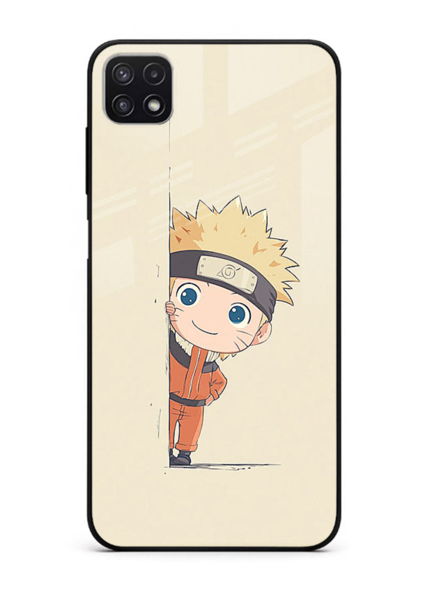 cute baby naruto chibi anime art Samsung F42 5G glass cover adorable character case