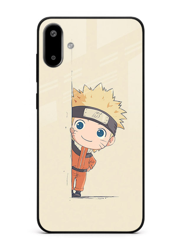 cute baby naruto chibi anime art Samsung F06 5G glass cover adorable character case