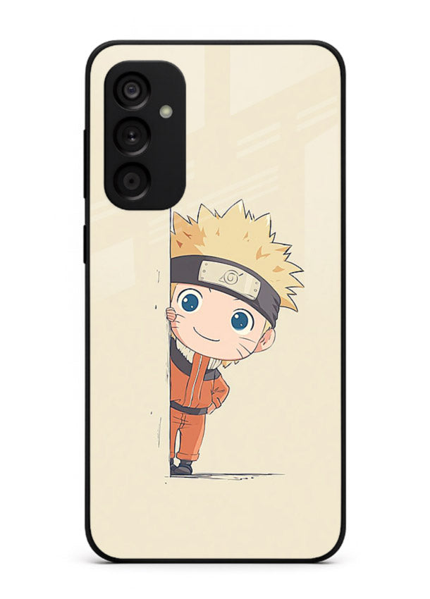 cute baby naruto chibi anime art Samsung A34 5G glass cover adorable character case