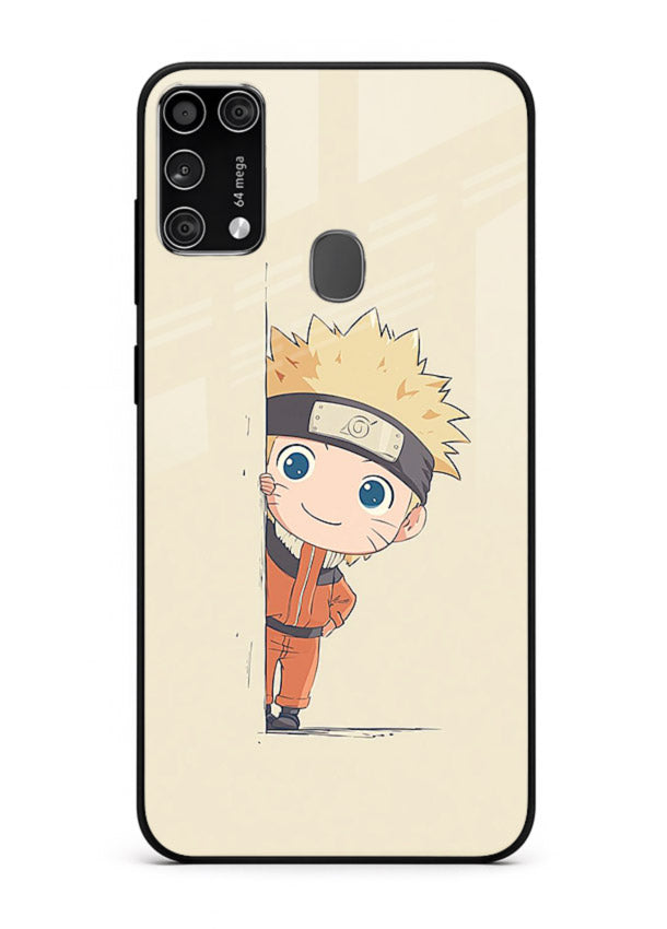 cute baby naruto chibi anime art Samsung M31 Prime glass cover adorable character case
