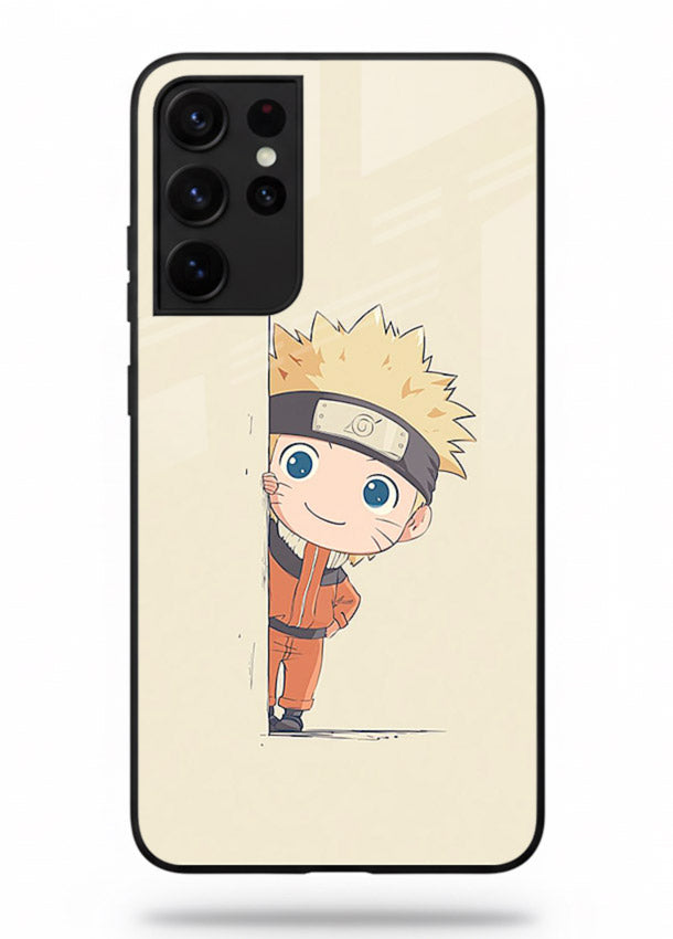 cute baby naruto chibi anime art Samsung S21 Ultra glass cover adorable character case