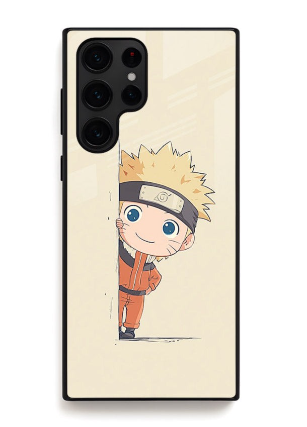 cute baby naruto chibi anime art Samsung S23 Ultra glass cover adorable character case