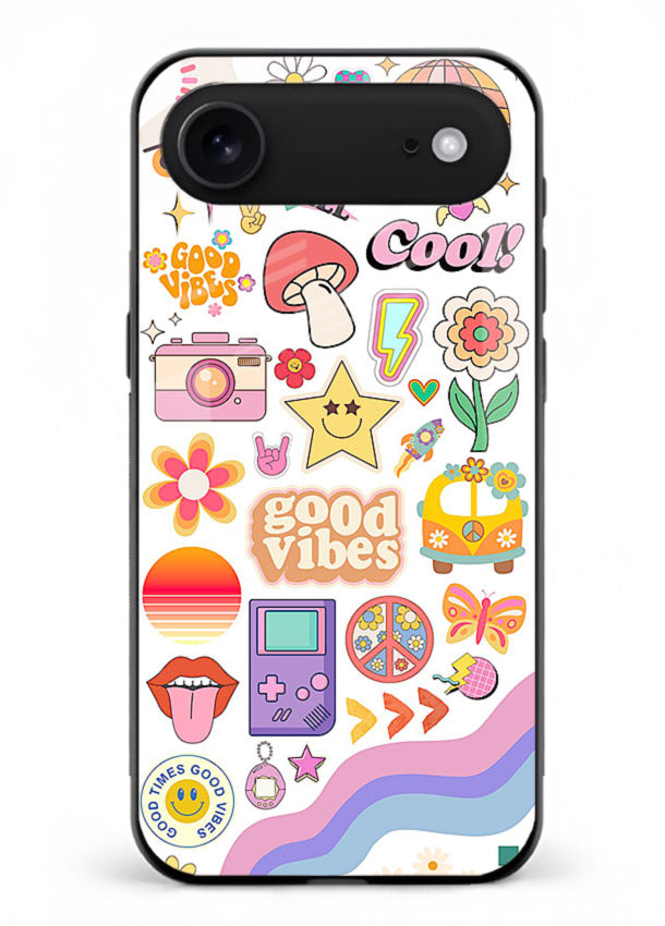 Cute Doodle Collage playful doodle pattern iphone 17 air glass back cover