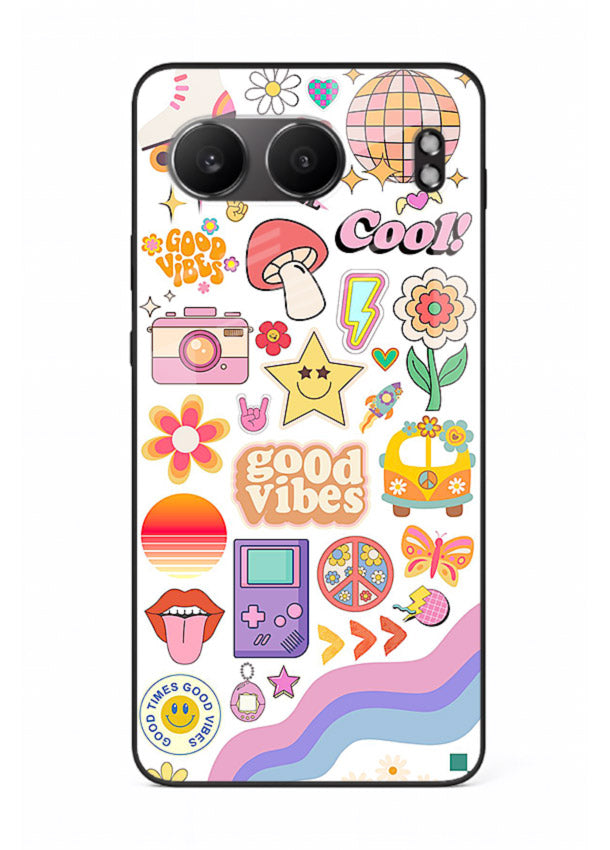 Cute Doodle Collage playful doodle pattern OnePlus Nord 4 glass back cover