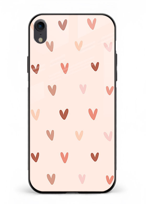 Cute Heart Pattern cute pastel heart pattern iphone xr glass back cover