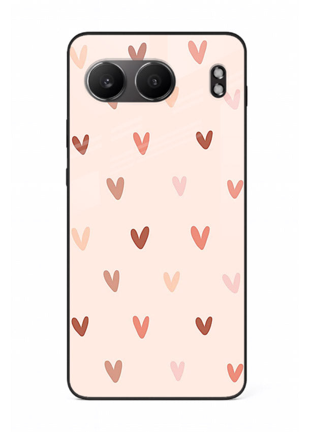 Cute Heart Pattern cute pastel heart pattern OnePlus Nord 4 glass back cover
