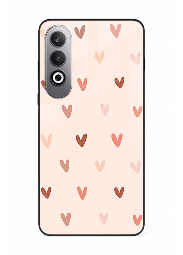 Cute Heart Pattern cute pastel heart pattern OnePlus Nord CE4 glass back cover