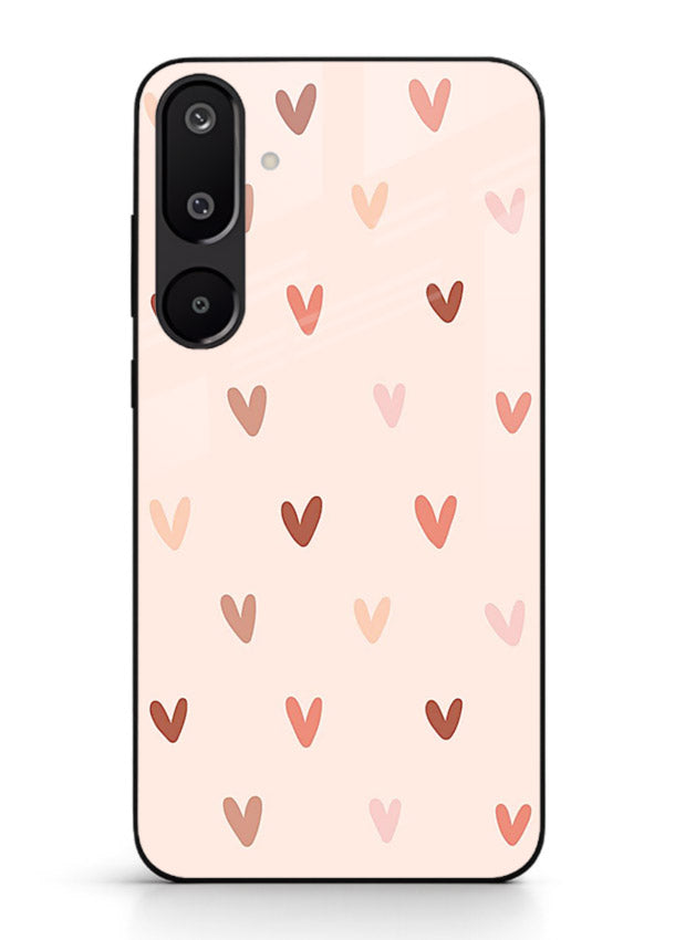Cute Heart Pattern cute pastel heart pattern Samsung M16 5G glass back cover