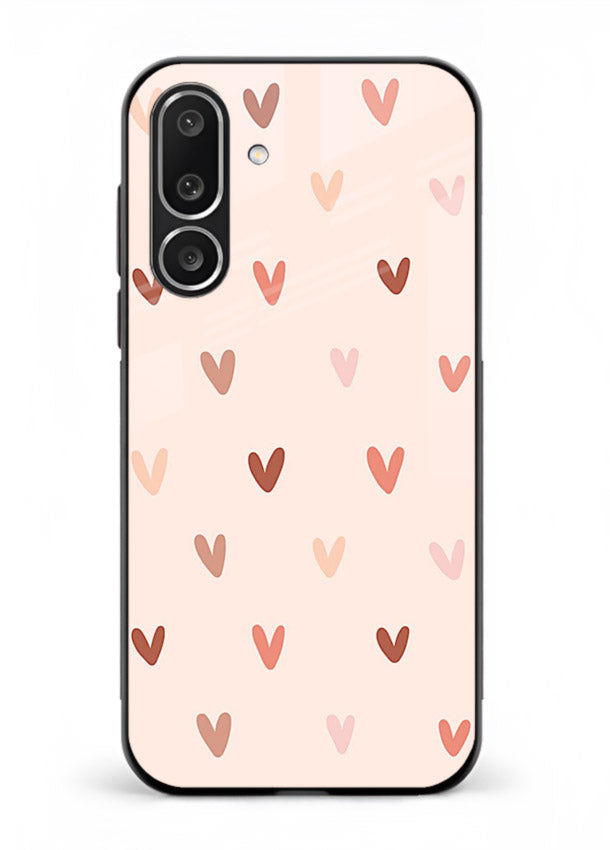 Cute Heart Pattern cute pastel heart pattern Samsung M36 5G glass back cover