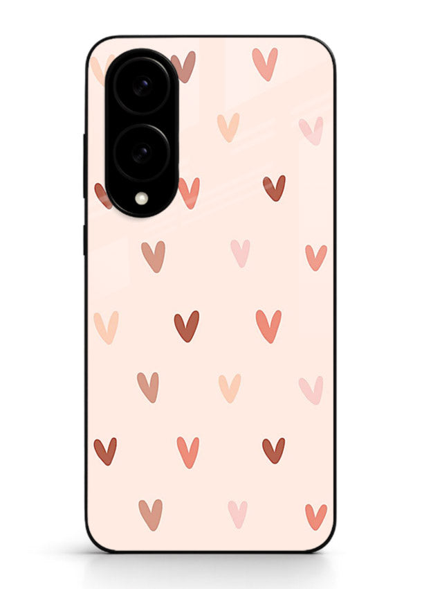 Cute Heart Pattern cute pastel heart pattern Samsung S25 Edge glass back cover