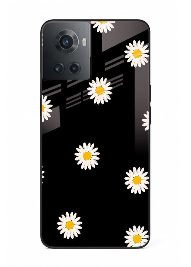Daisy Flower Pop cheerful daisy pattern OnePlus 10R glass back cover