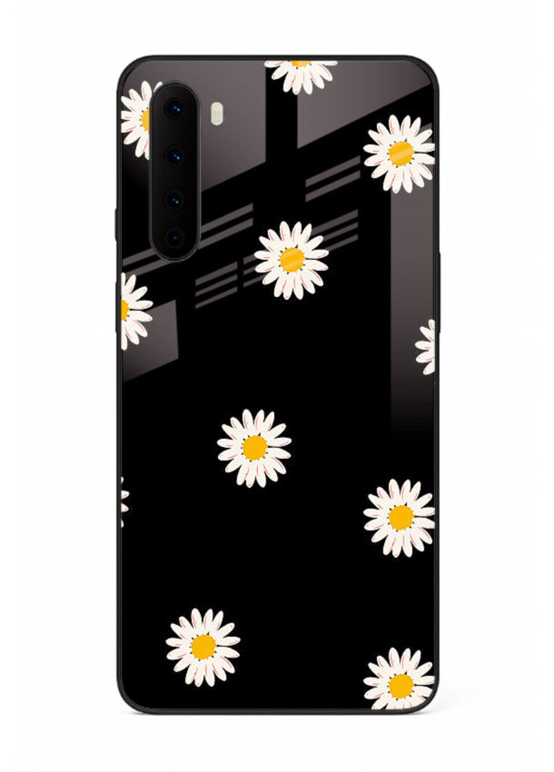 Daisy Flower Pop cheerful daisy pattern OnePlus Nord glass back cover