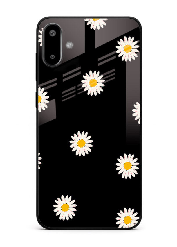 Daisy Flower Pop cheerful daisy pattern Samsung F06 5G glass back cover