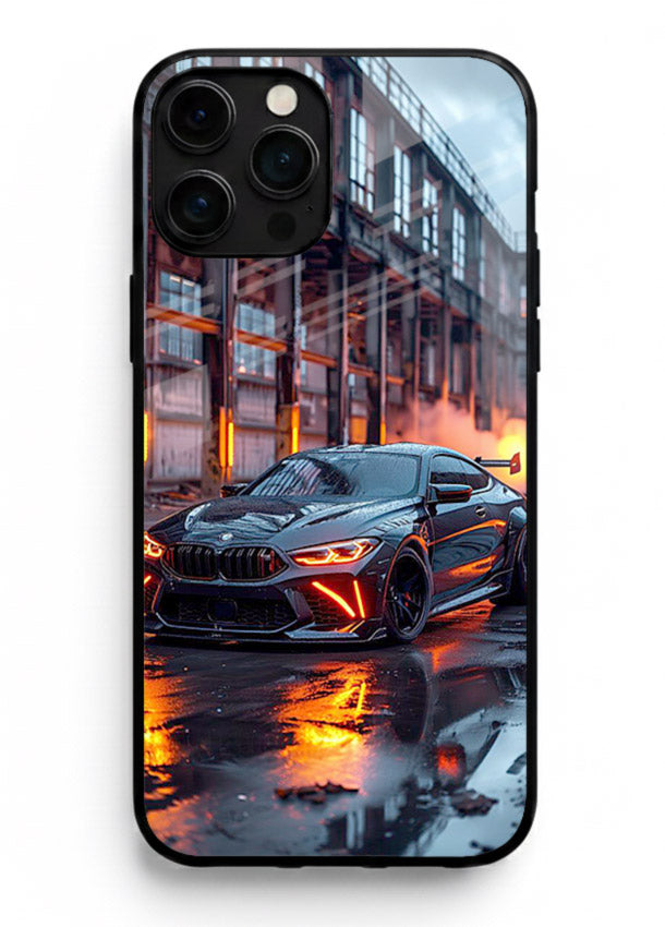 Detailed engine artwork printed on tempered glass iPhone 11 Pro Max back cover