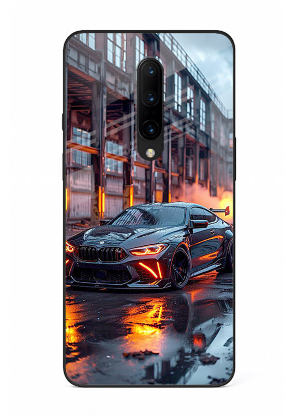 Detailed engine artwork printed on tempered glass OnePlus 7 Pro back cover