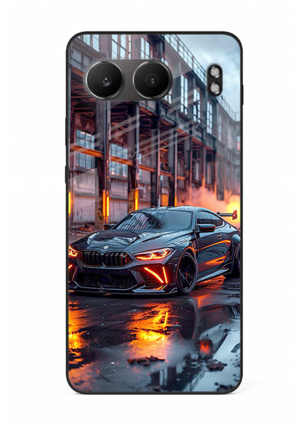 Detailed engine artwork printed on tempered glass OnePlus Nord 4 back cover
