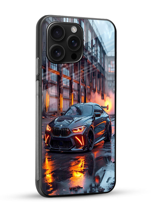 Detailed engine artwork printed on tempered glass mobile back cover - 2