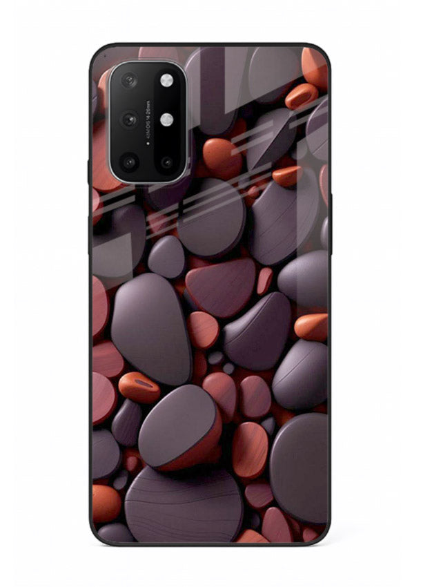 Dark Stone Pebbles stone pebble pattern OnePlus 8T glass back cover