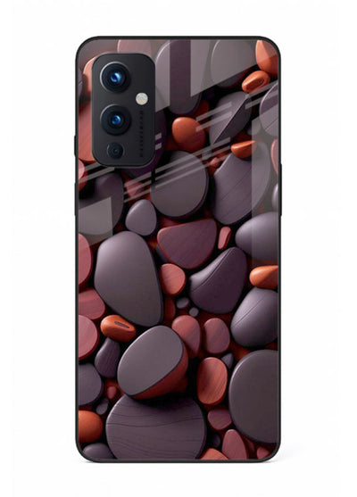 Dark Stone Pebbles stone pebble pattern OnePlus 9 Pro glass back cover