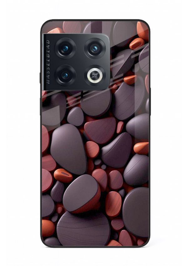 Dark Stone Pebbles stone pebble pattern OnePlus 10 Pro glass back cover