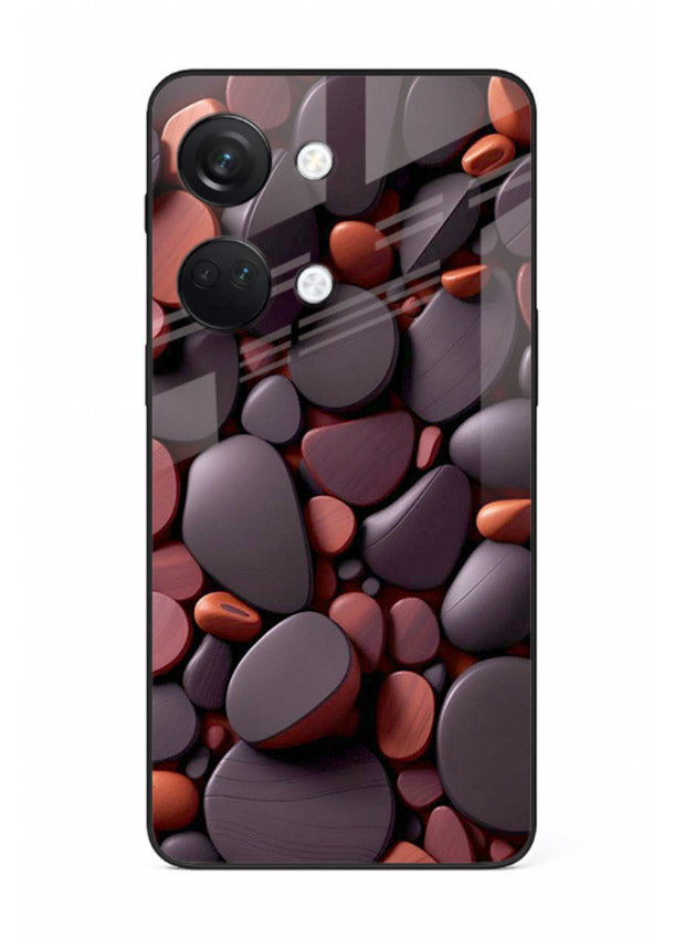 Dark Stone Pebbles stone pebble pattern OnePlus Nord 3 glass back cover