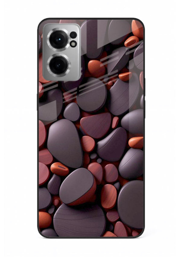 Dark Stone Pebbles stone pebble pattern OnePlus Nord CE2 5G glass back cover