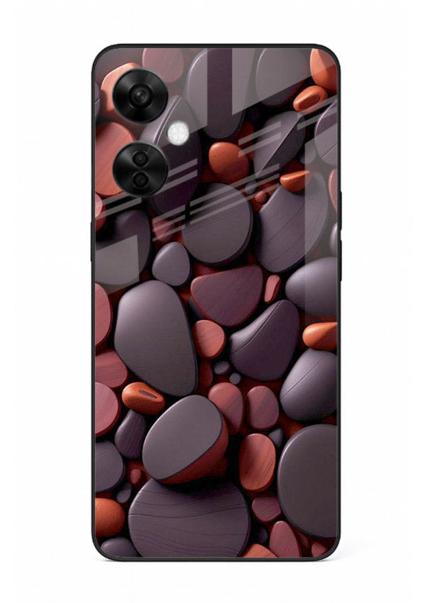 Dark Stone Pebbles stone pebble pattern OnePlus Nord CE3 Lite glass back cover