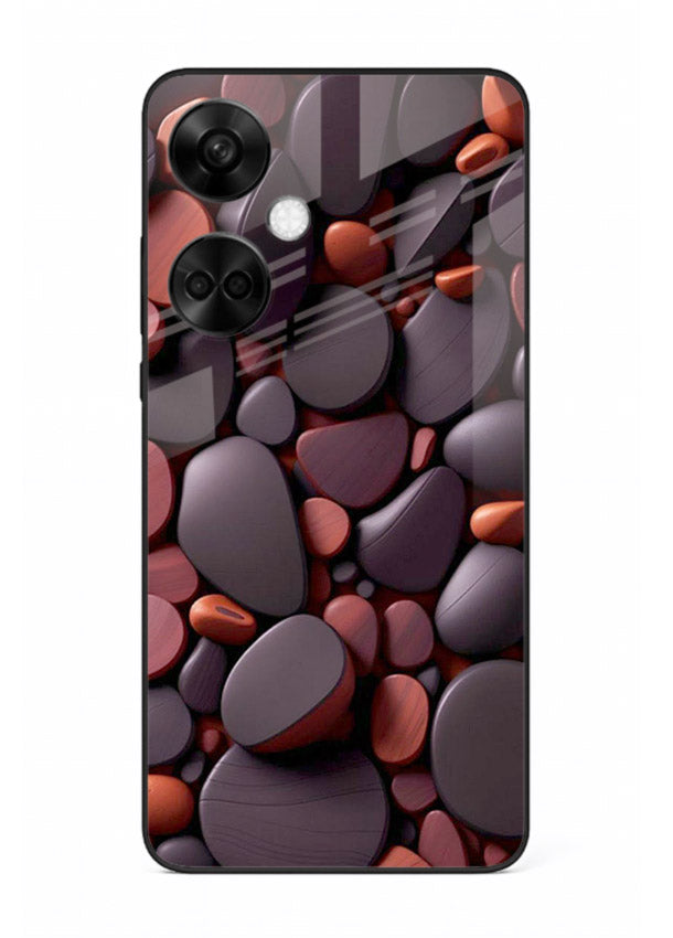 Dark Stone Pebbles stone pebble pattern OnePlus Nord CE3 glass back cover