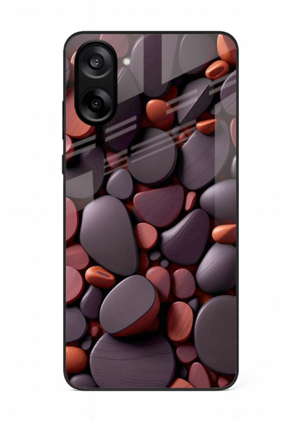 Dark Stone Pebbles stone pebble pattern OnePlus Nord CE5 glass back cover