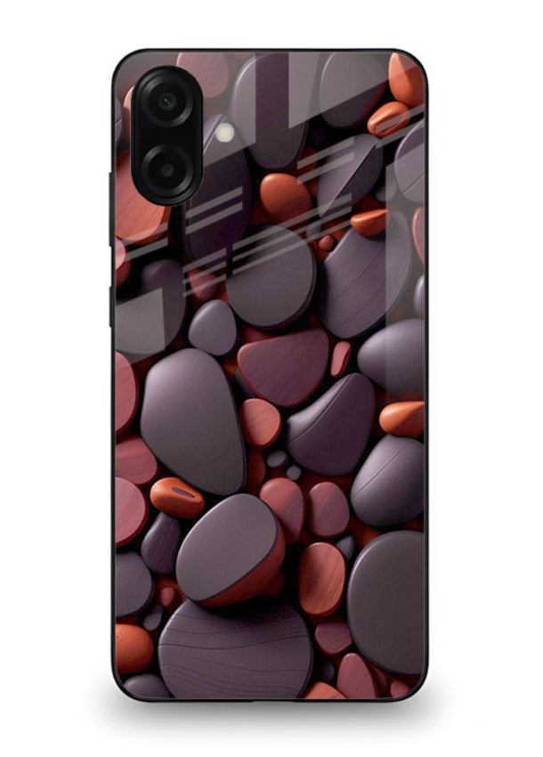 Dark Stone Pebbles stone pebble pattern Samsung M13 5G glass back cover