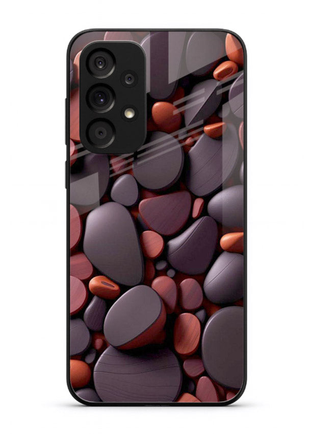 Dark Stone Pebbles stone pebble pattern Samsung A23 5G glass back cover