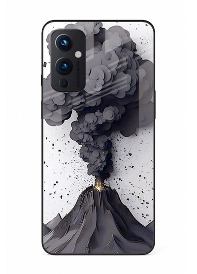 Dark Volcano Smoke dramatic eruption artwork OnePlus 9 Pro glass back cover