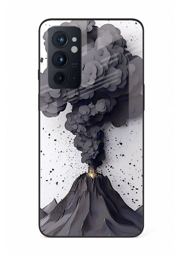 Dark Volcano Smoke dramatic eruption artwork OnePlus 9RT glass back cover