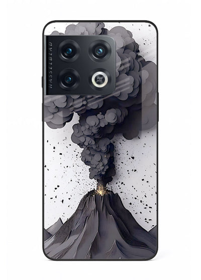 Dark Volcano Smoke dramatic eruption artwork OnePlus 10 Pro glass back cover