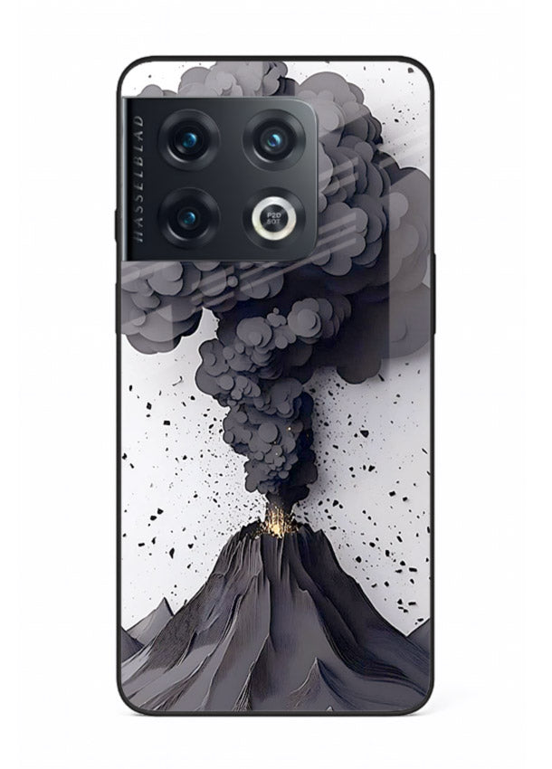 Dark Volcano Smoke dramatic eruption artwork OnePlus 10 Pro glass back cover
