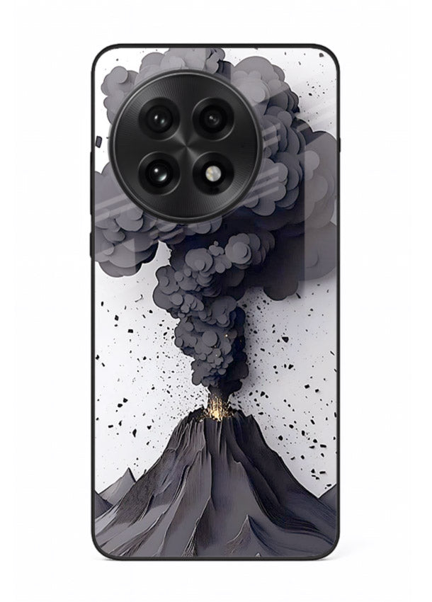 Dark Volcano Smoke dramatic eruption artwork OnePlus 13 glass back cover
