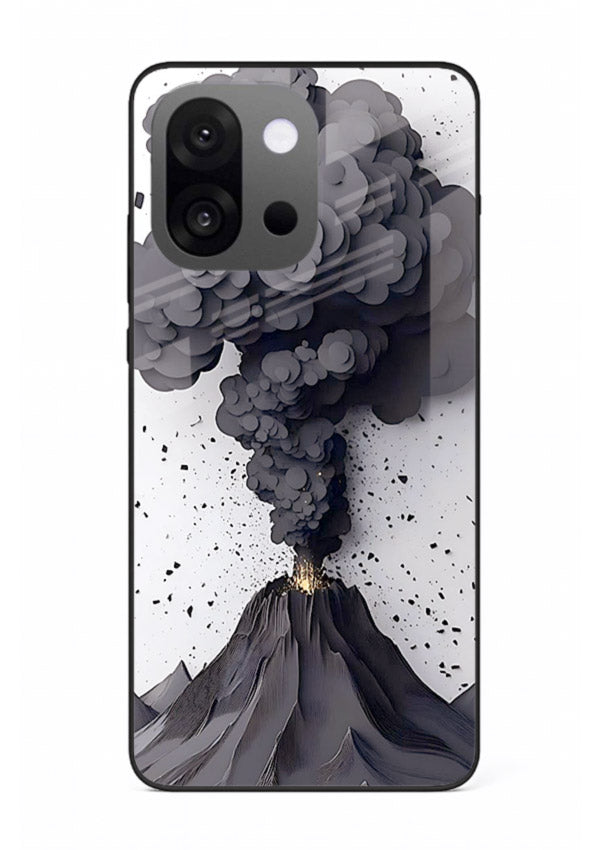 Dark Volcano Smoke dramatic eruption artwork OnePlus 13s glass back cover