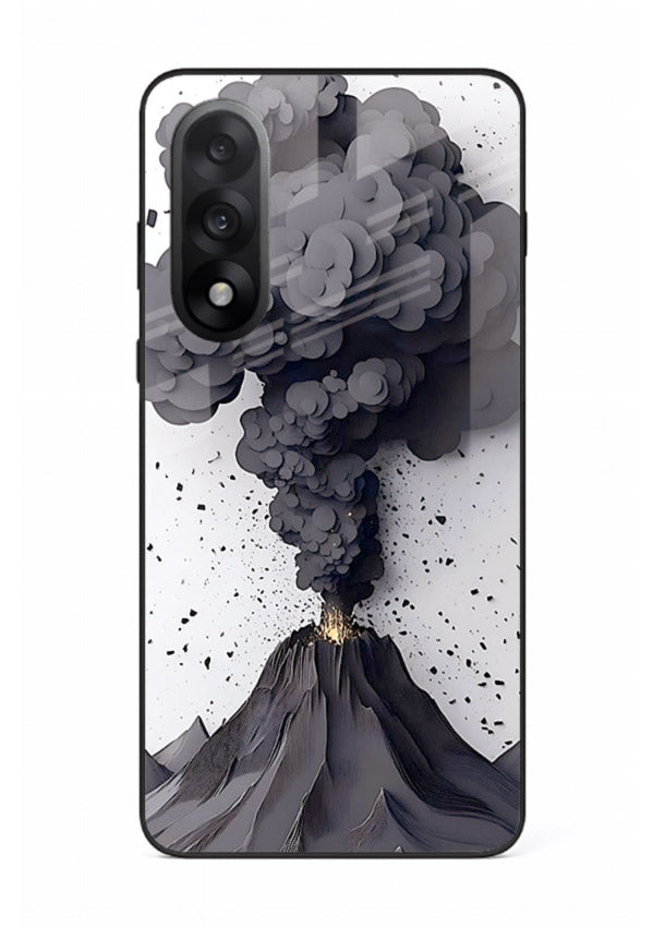 Dark Volcano Smoke dramatic eruption artwork OnePlus Nord 5 glass back cover