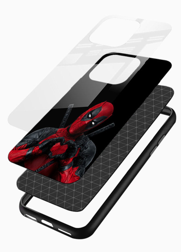 Deadpool Heart Pose cover for Glossy Vibrant Premium Look - Angle Layers