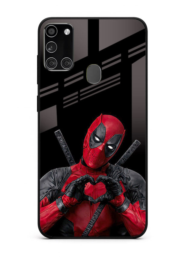Deadpool Heart Pose cover for Samsung A21s