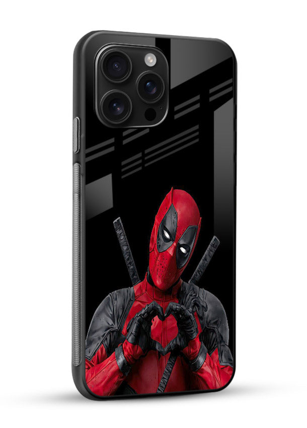 Deadpool Heart Pose cover for Glossy Vibrant Premium Look - Angle Side