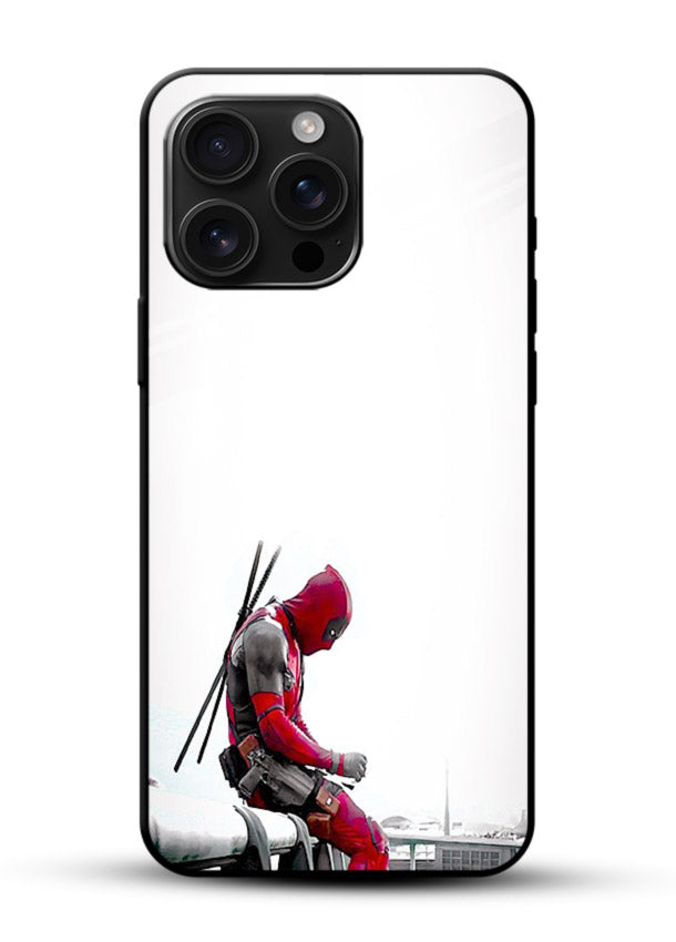 Deadpool Iconic Pose cover for Glossy Vibrant Premium Look - Angle Front